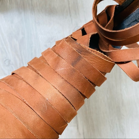 Free People Hybrid Heel Ankle Boots Brown Size 39 - Picture 7 of 13